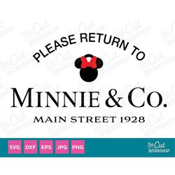 Minnie & Co. Main Street Please Return to Disneyland Disneyworld  | SVG Clipart Digital Download Sublimation Cricut Cut