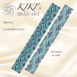 Loom bracelet pattern Mirage geometric inspired Bead LOOM bracelet pattern in PDF - instant download