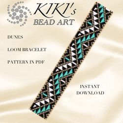 Loom bracelet pattern Dunes ethnic inspired Bead LOOM bracelet pattern in PDF - instant download