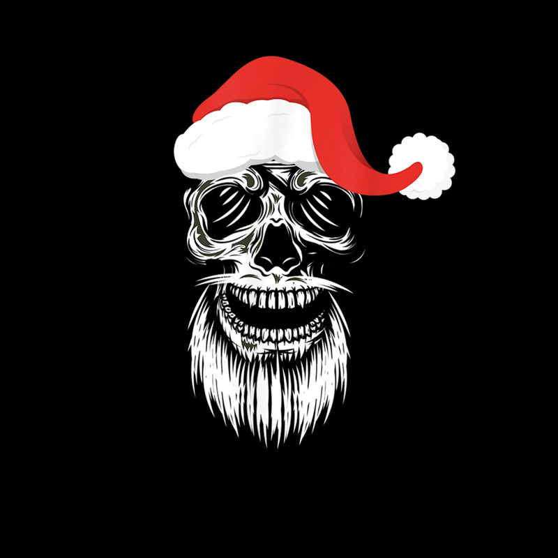 Skull Santa Hat Biker Christmas Gift Hard Rock Metal Xmas 3.jpg