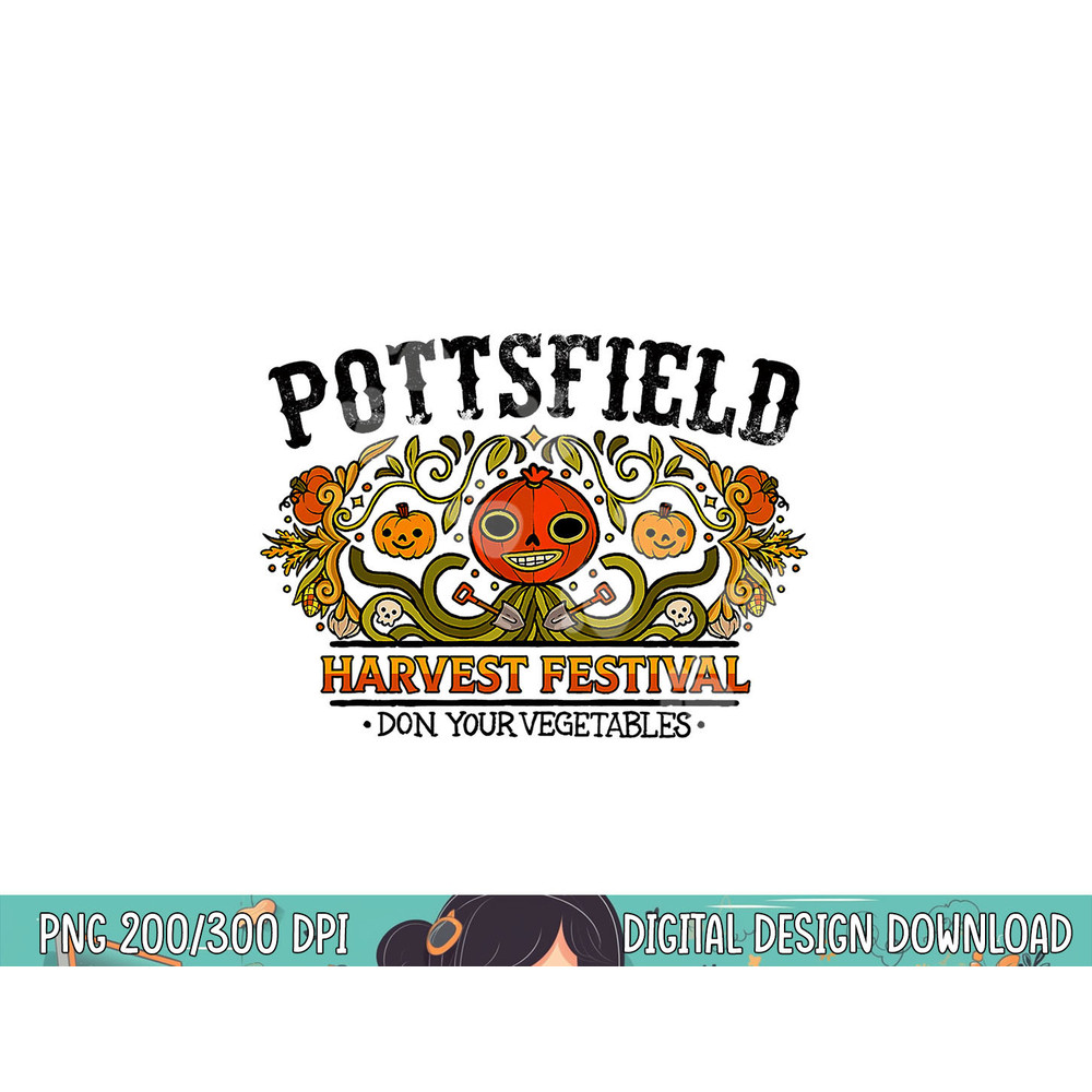 Pottsfield Harvest Festival Dark Spooky Pumpkin Halloween png, sublimation copy.jpg