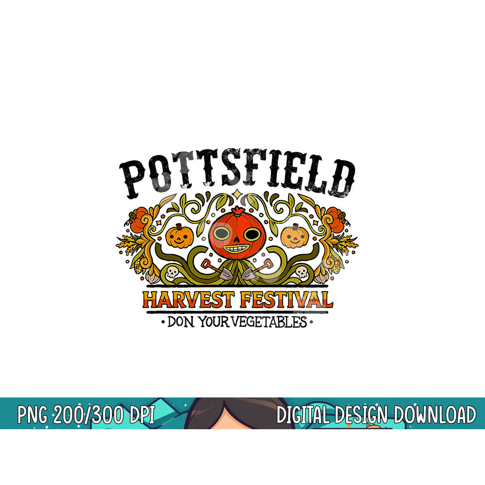 Pottsfield Harvest Festival Dark Spooky Pumpkin Halloween png, sublimation copy.jpg