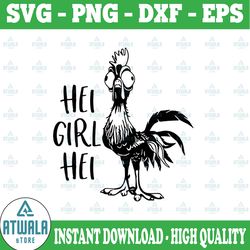 hei girl hei moana roaster svg, hei girl hei moana roaster printable clipart, hei girl hei vector svg,png dxf pdf eps