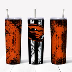 oregon state beavers tumbler wrap, 20oz skinny tumbler straight, sport tumbler wrap png, oregon state beavers wrap png
