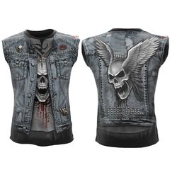 spiral direct thrash metal tribal wrap sleeveless tank top/skull/fire/rock/metal/biker/music