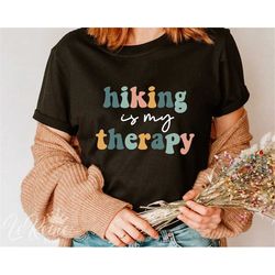 hiking is my therapy svg, hiking svg, mountains svg, retro, camping shirt svg, hiking mug svg, outdoor quotes shirt svg,