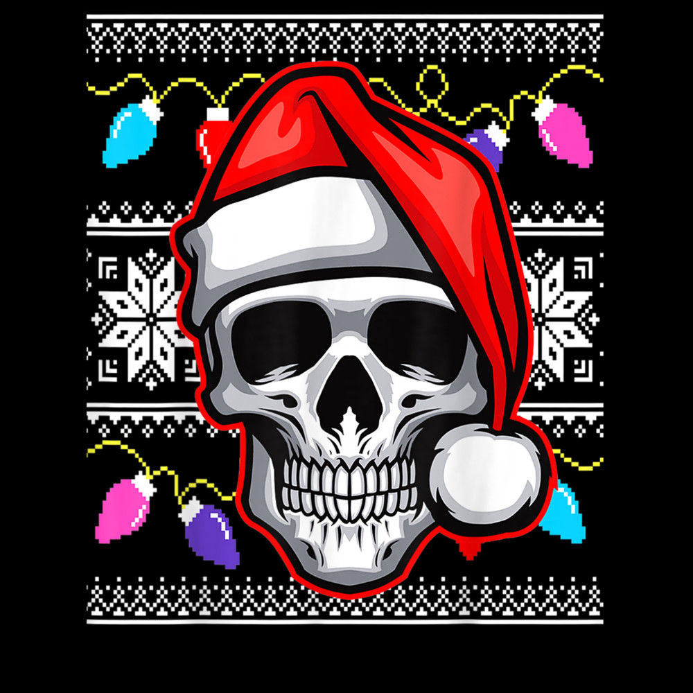 Ugly Christmas Skull With Santa Hat Funny Christmas Gift 4.jpg