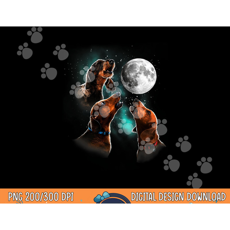 Dachshund Howling At The Moon, Wiener Dog, Funny Dachshund png, sublimation copy.jpg