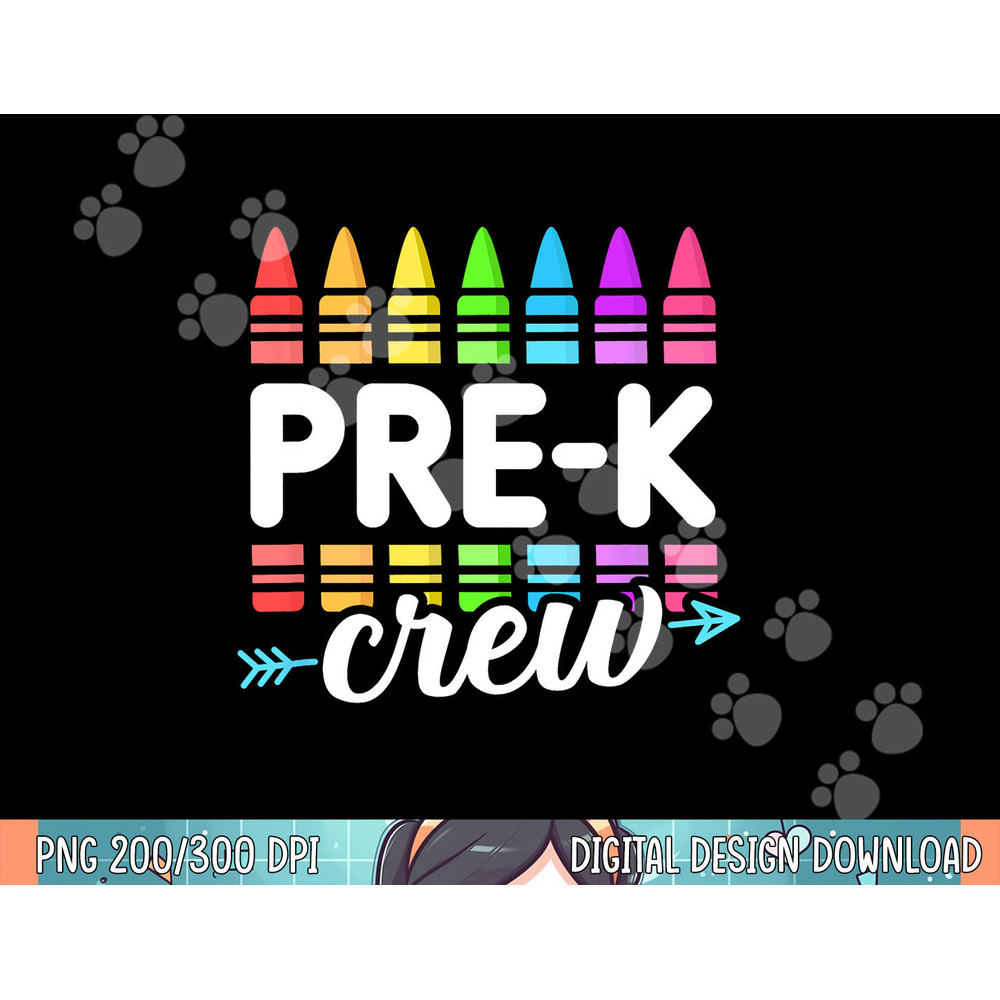 Pre-K Crew Teacher Team Squad Hello Back School Graduation png, sublimation.jpg