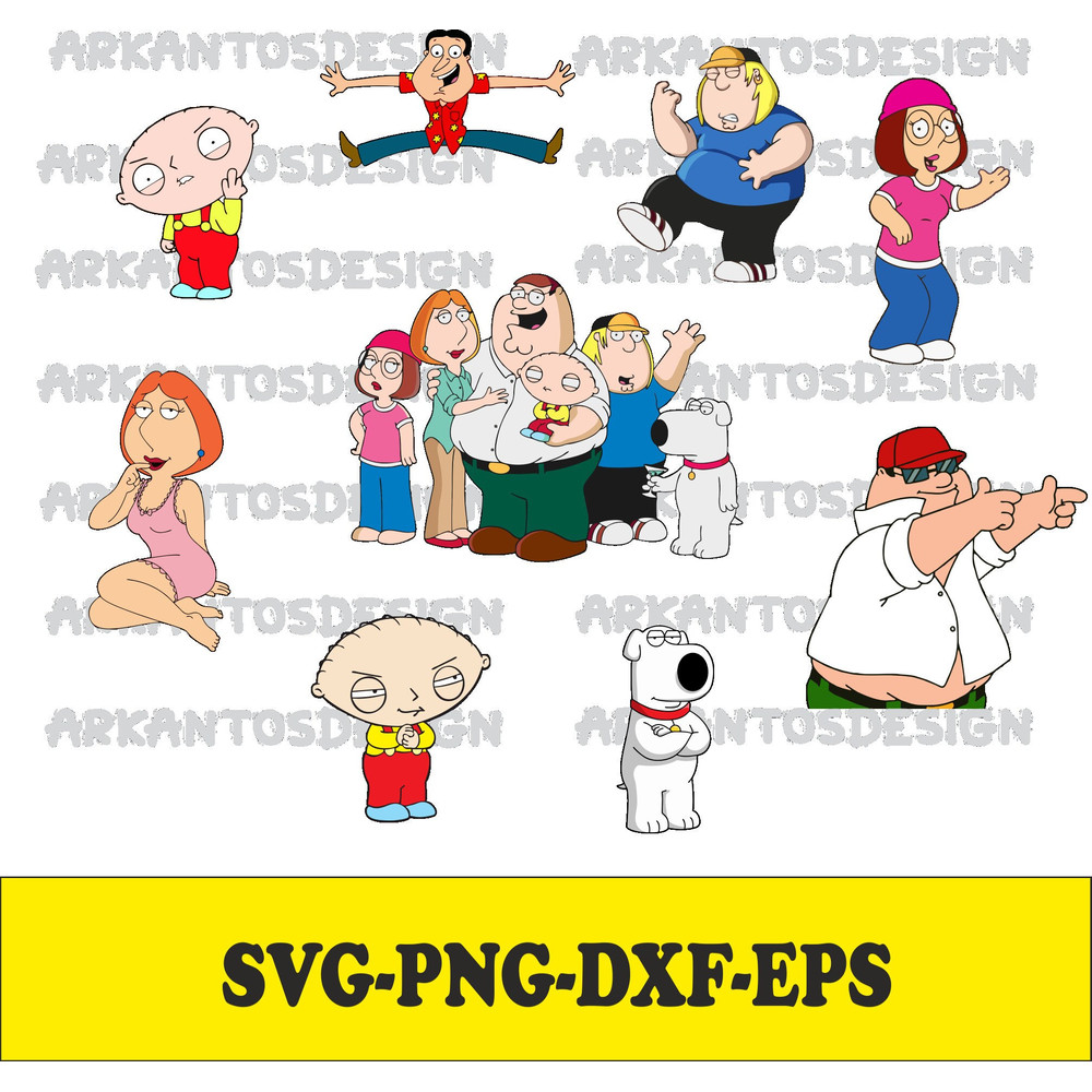 Family Guy Svg Digital File Download Only Cricut Vector Svg,Eps,Png,Dxf - 1.jpg