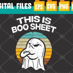 This Is Boo Sheet Ghost Retro Halloween Costume Svg, Eps, Png, Dxf, Digital Download