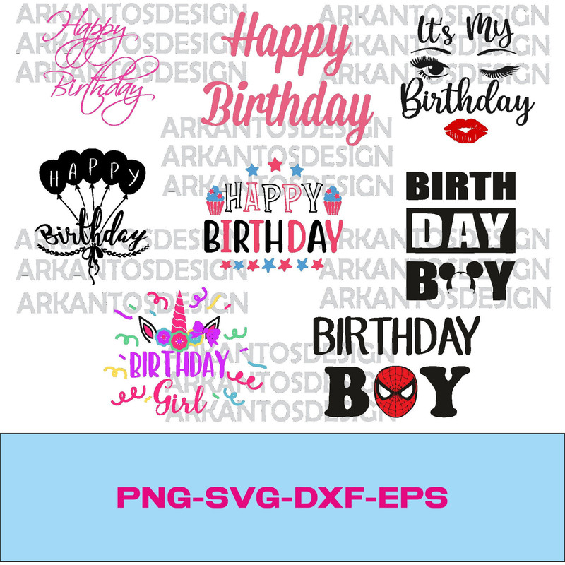 Happy birthday svg bundle hand lettered birthday svg birthday party svg birthday cake svg birthday party svg png birthday clipart - 1.jpg