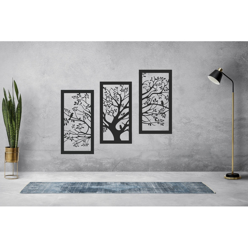 Tree wall art svg , dxf , EPS files, Plasma cut file, wall art dxf, Laser cut files, Glowforge files, Wall Art panel svg - 3.jpg