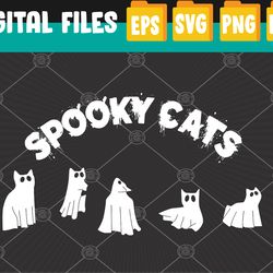 Ghost-Cats,Halloween  Svg, Eps, Png, Dxf, Digital Download