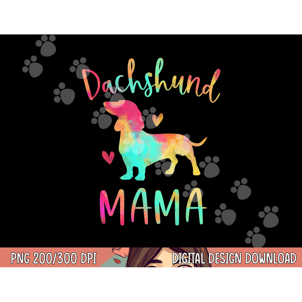 Dachshund Mama Colorful Doxie Gifts Dog Mom png, sublimation copy.jpg