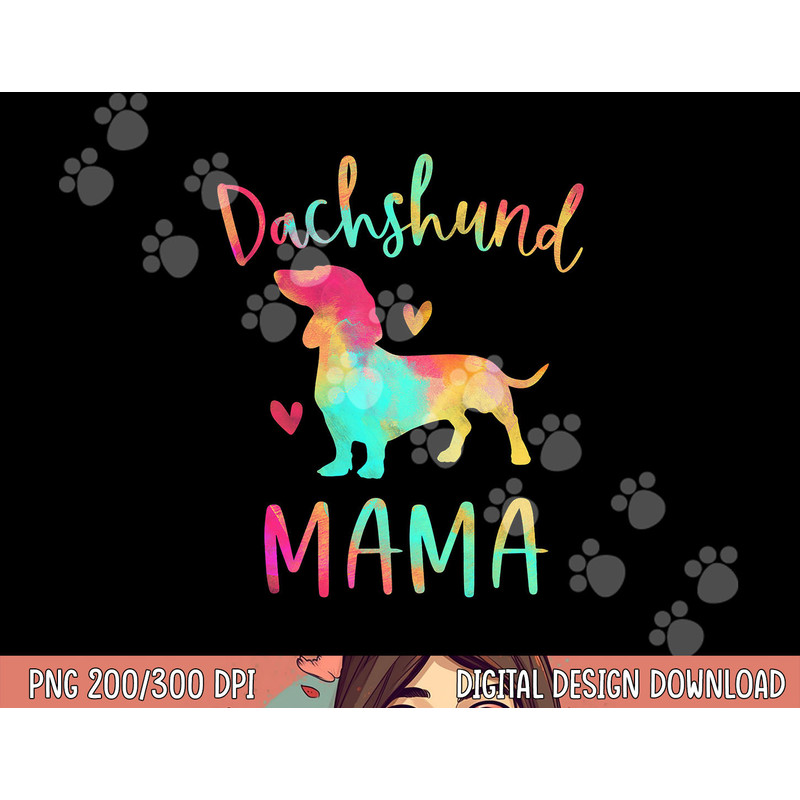 Dachshund Mama Colorful Doxie Gifts Dog Mom png, sublimation copy.jpg