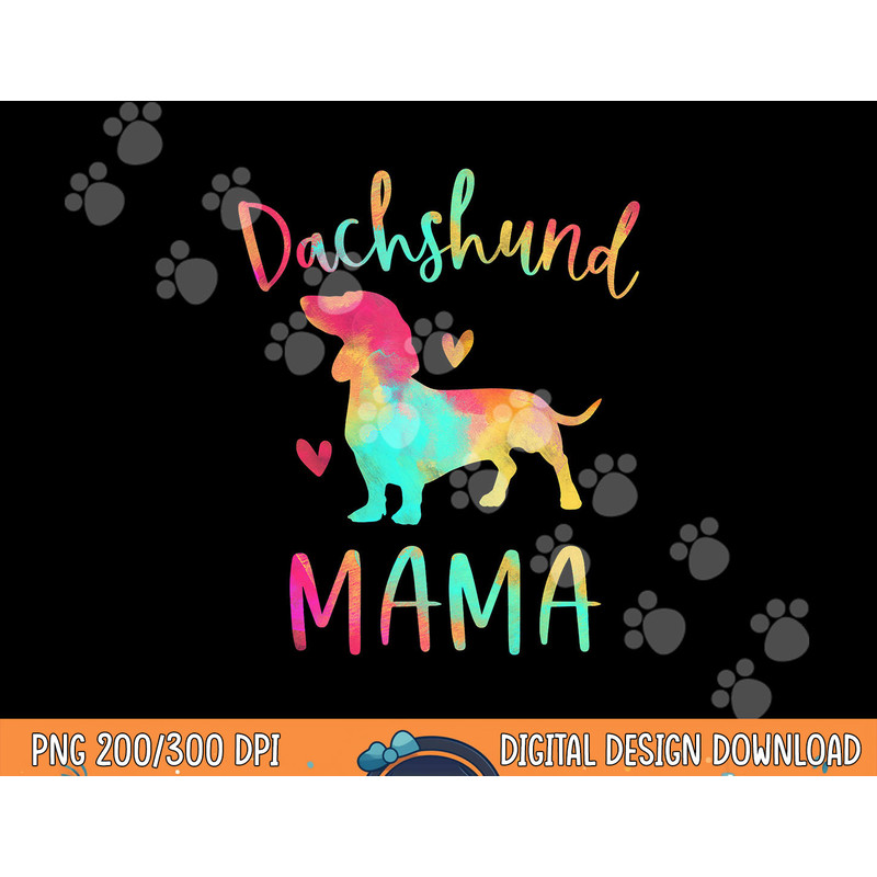 Dachshund Mama Colorful Doxie Gifts Dog Mom png, sublimation copy.jpg