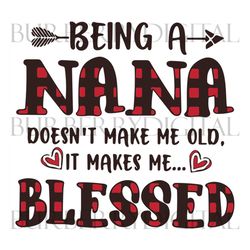 being a nana doesnt make me old it makes me blessed svg, trending svg, mom svg, mother svg, nana svg, grandma svg, grann