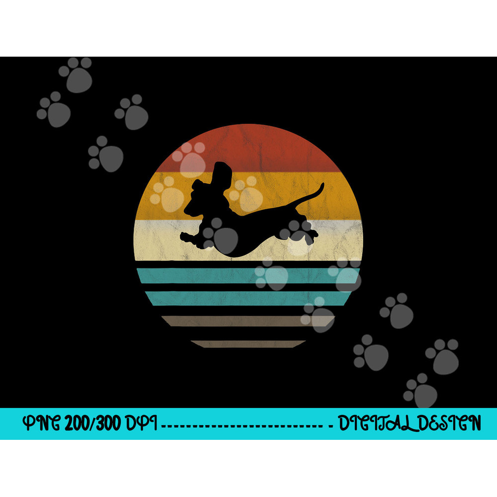 Dachshund Vintage Silhouette 60s 70s Retro grunge Dog Lover png, sublimation copy.jpg