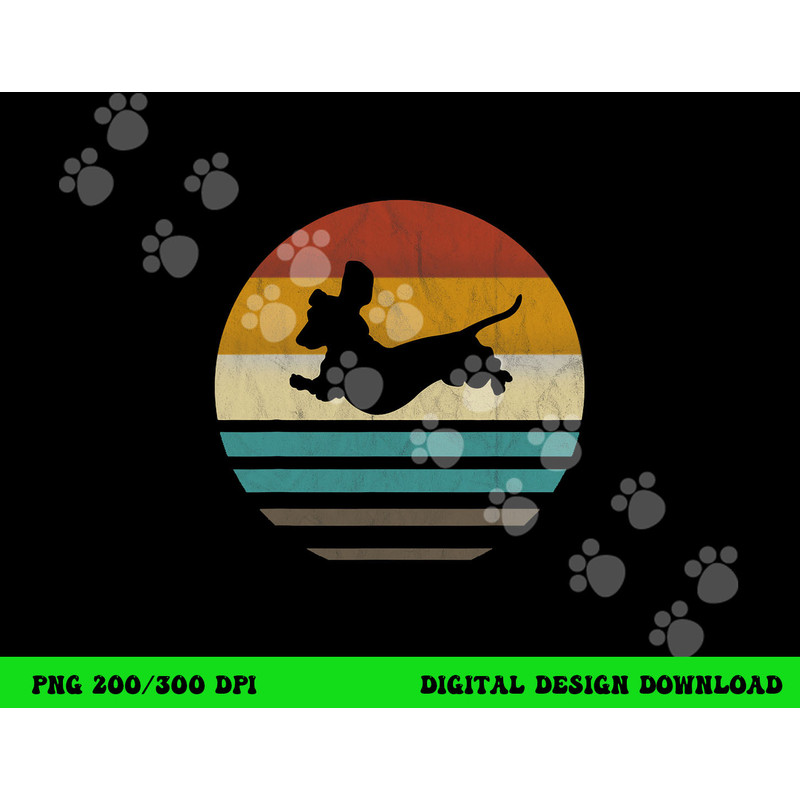 Dachshund Vintage Silhouette 60s 70s Retro grunge Dog Lover png, sublimation copy.jpg