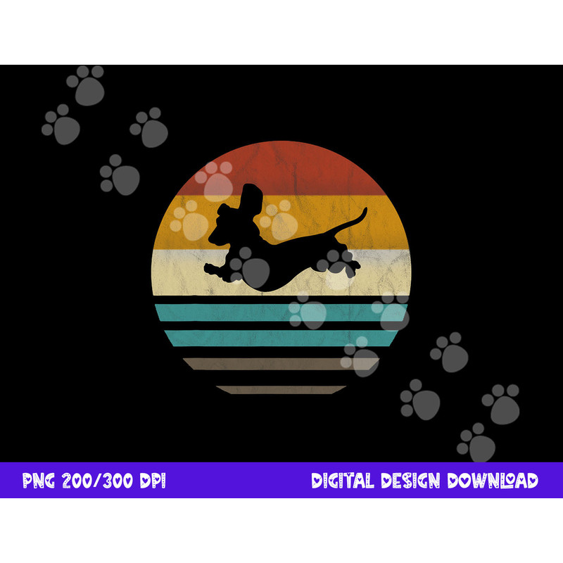 Dachshund Vintage Silhouette 60s 70s Retro grunge Dog Lover png, sublimation copy.jpg