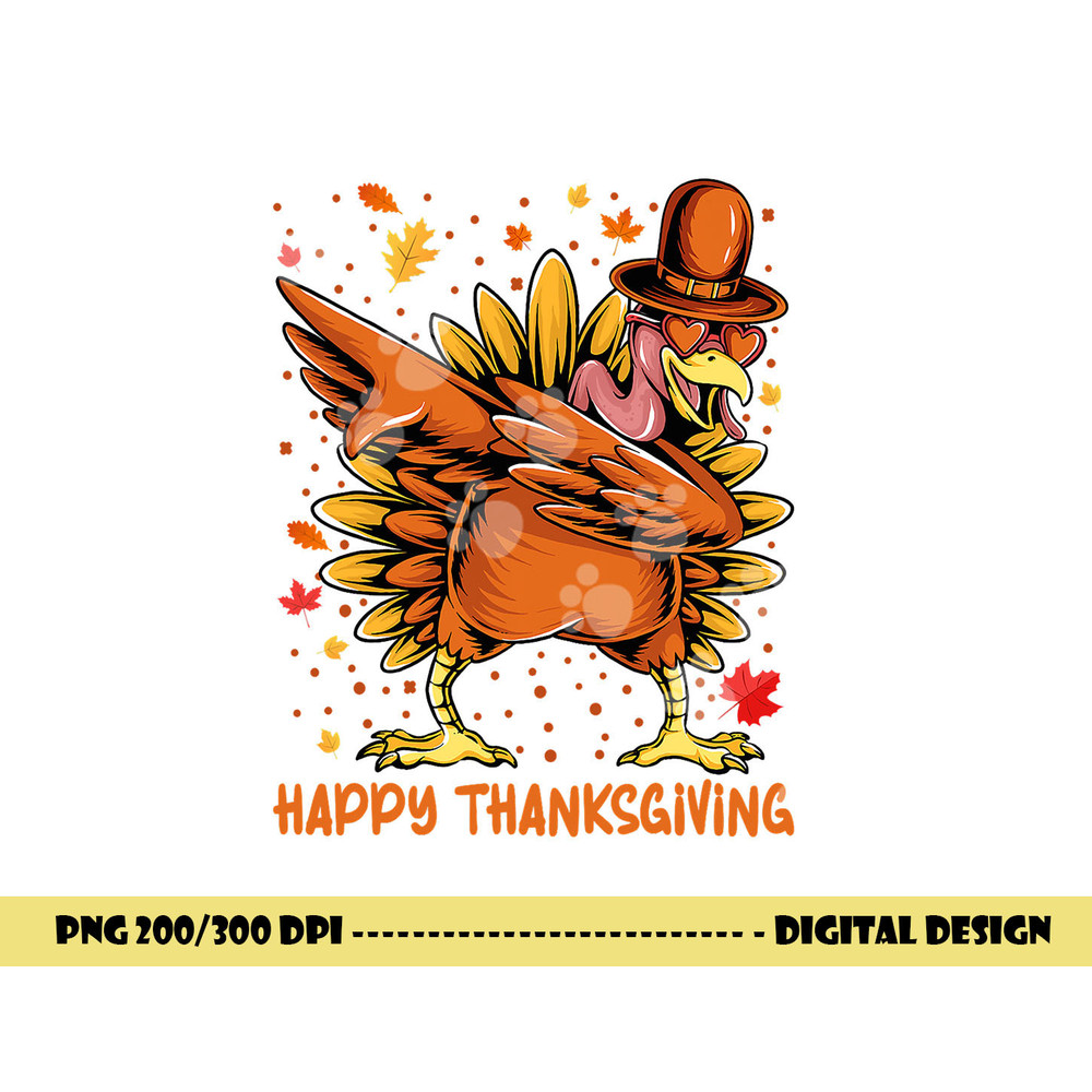 Happy Thanksgiving Dabbing Turkey Day Pilgrim Men Kids png, sublimation copy.jpg