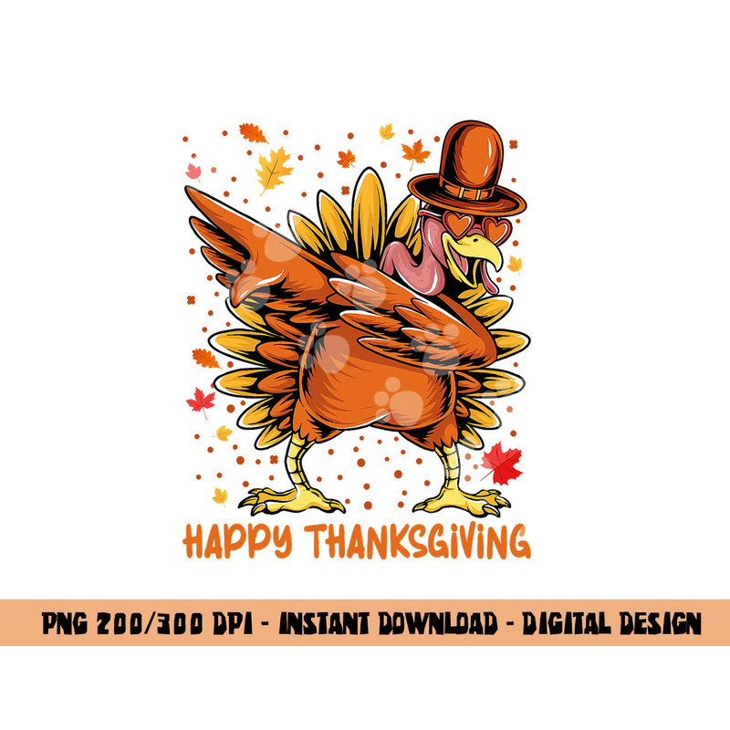 Happy Thanksgiving Dabbing Turkey Day Pilgrim Men Kids png, sublimation copy.jpg