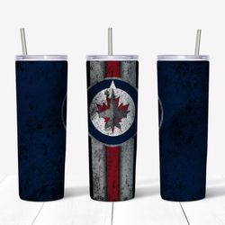 winnipeg jets tumbler 20oz skinny png, nhl winnipeg jets tumbler wrap png, sports logo tumbler template png