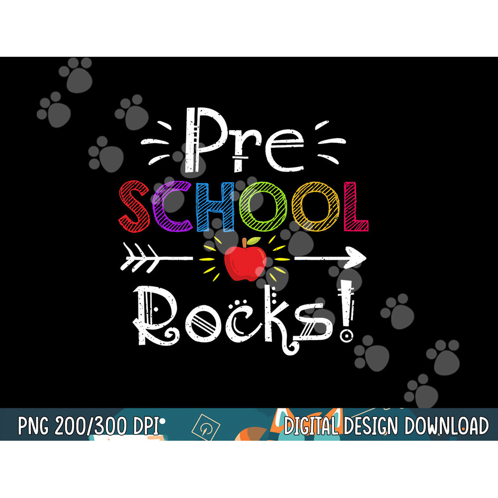 Preschool Rocks Teacher Student Funny Back To School Gift  png, sublimation copy.jpg