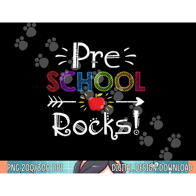 Preschool Rocks Teacher Student Funny Back To School Gift png, sublimation.jpg