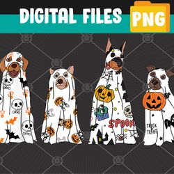 Dog Ghost svg, Spooky Season Ghost Halloween Groovy Retro  Svg, Eps, Png, Dxf, Digital Download