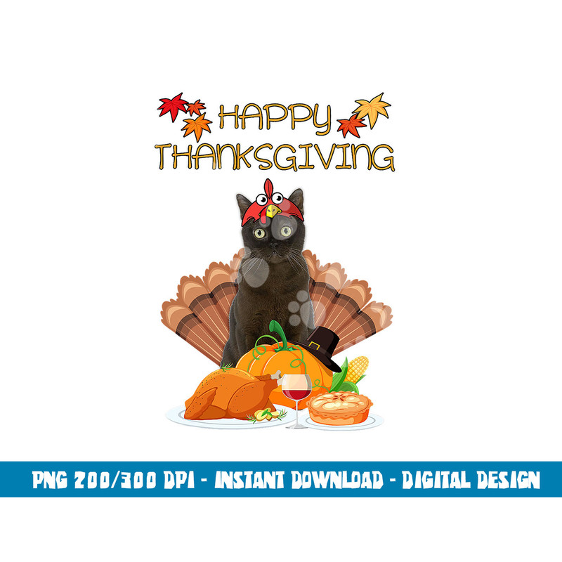 Happy Thanksgiving Day Burmese Cat Gift Funny Turkey png, sublimation copy.jpg
