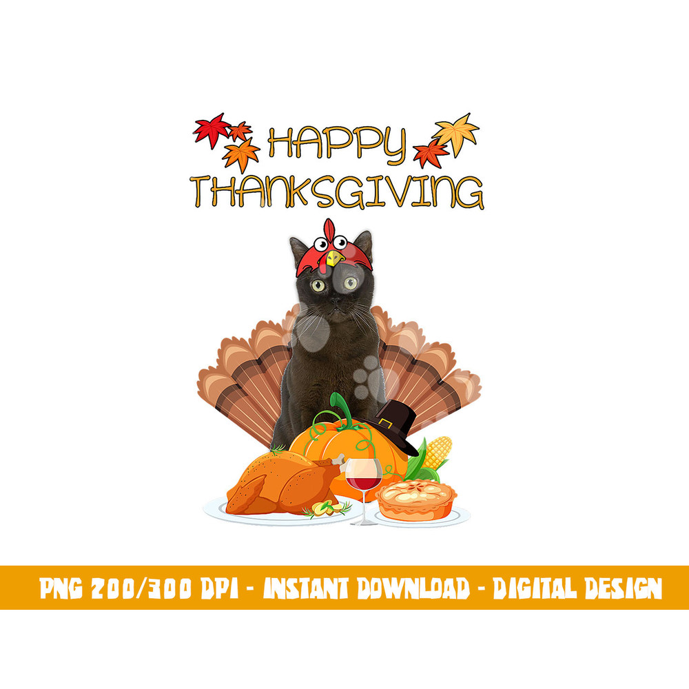 Happy Thanksgiving Day Burmese Cat Gift Funny Turkey png, sublimation copy.jpg