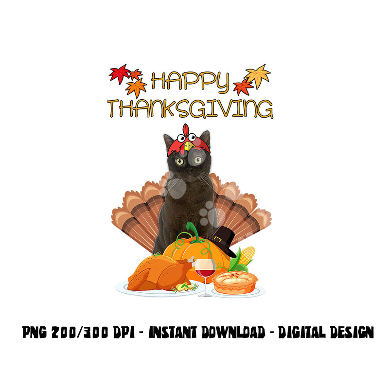 Happy Thanksgiving Day Burmese Cat Gift Funny Turkey png, sublimation copy.jpg