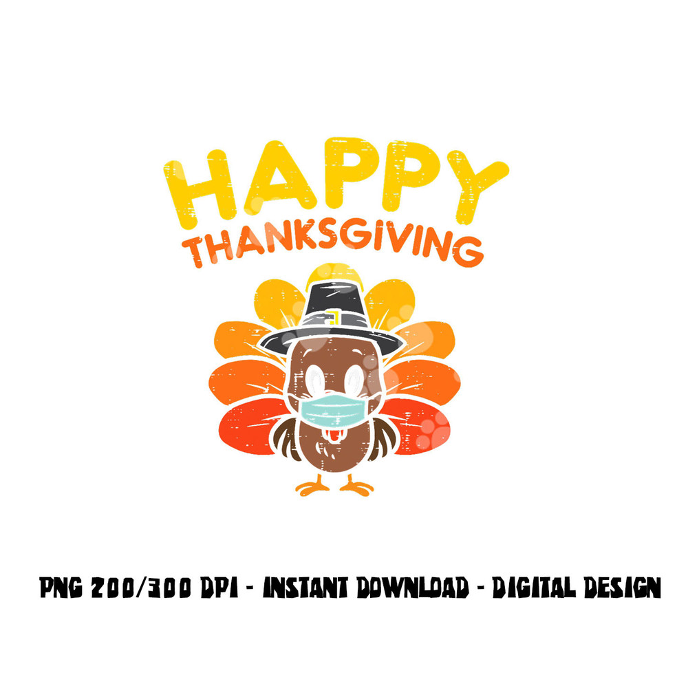 Happy Thanksgiving Turkey Face Mask Funny Quarantine Gift png, sublimation copy.jpg