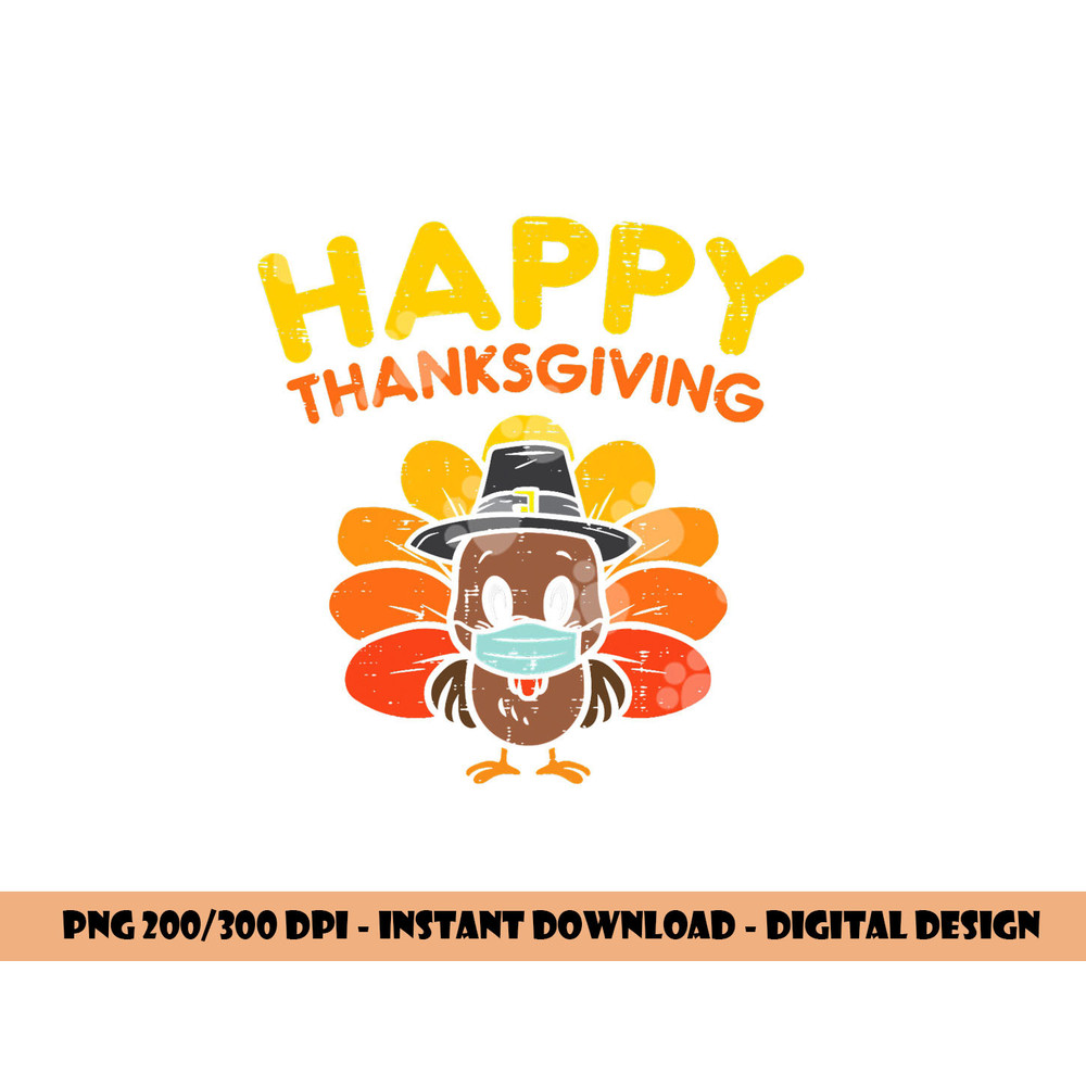 Happy Thanksgiving Turkey Face Mask Funny Quarantine Gift png, sublimation copy.jpg