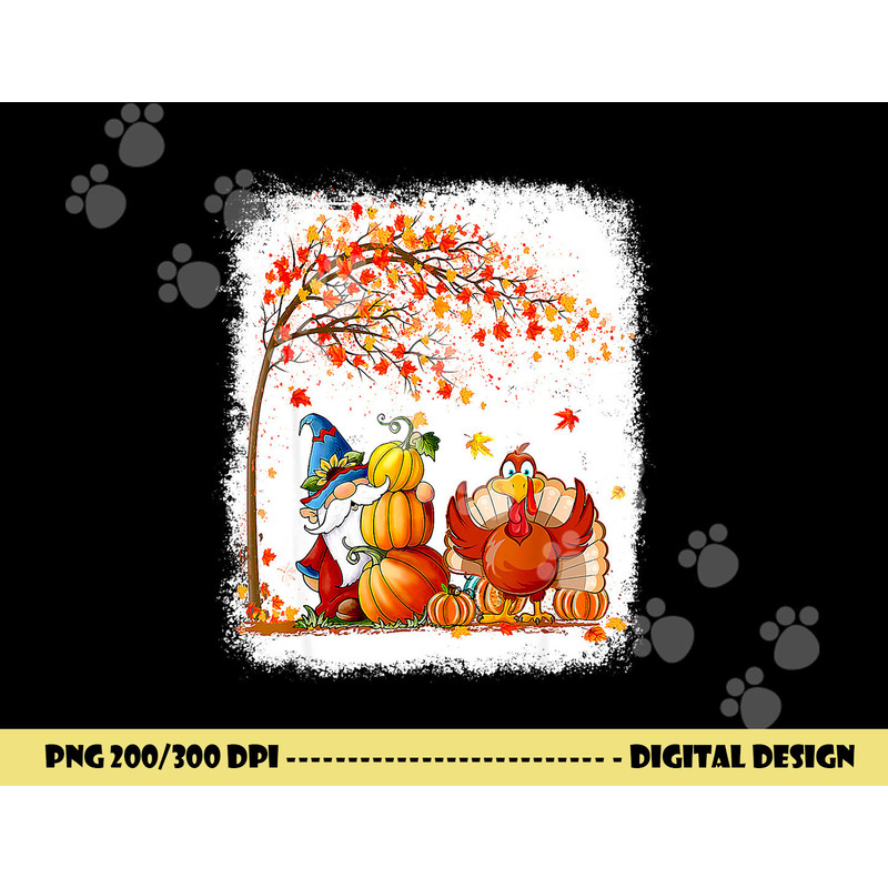 Happy Thanksgiving Turkey Gnome Pumpkin Autumn Fall Leaves png, sublimation copy.jpg