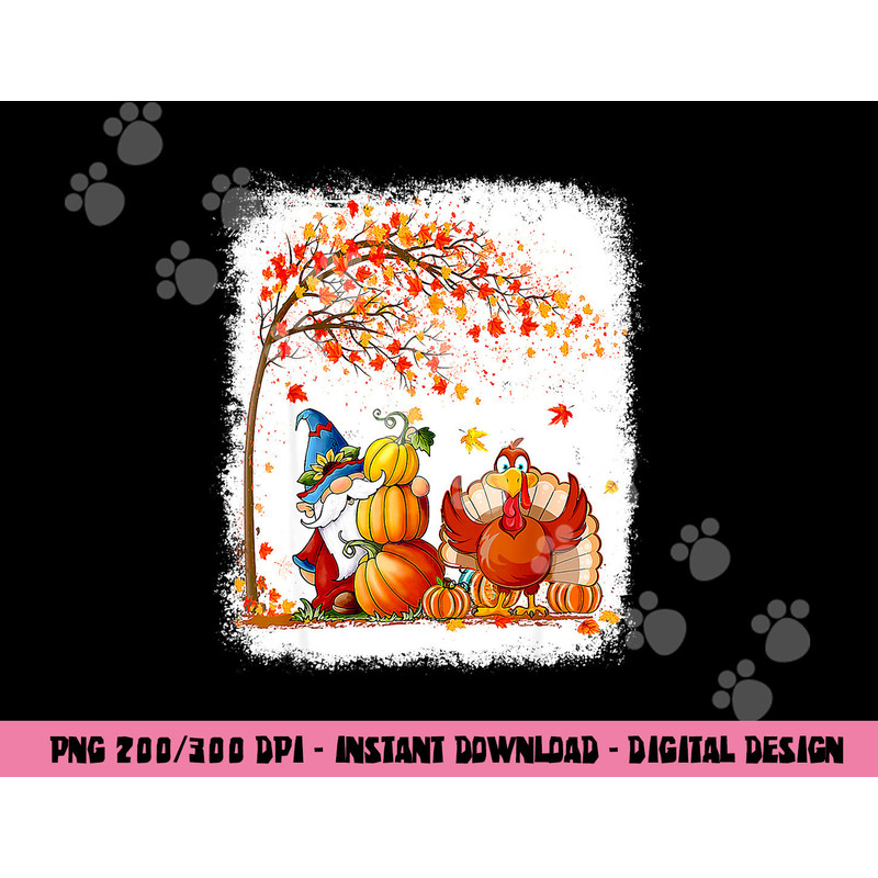 Happy Thanksgiving Turkey Gnome Pumpkin Autumn Fall Leaves png, sublimation copy.jpg