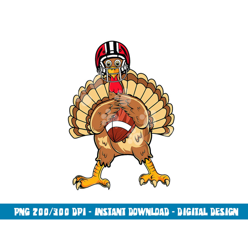 Happy Thanksgiving Turkey Playing Football Dad Men Boys png, sublimation copy.jpg