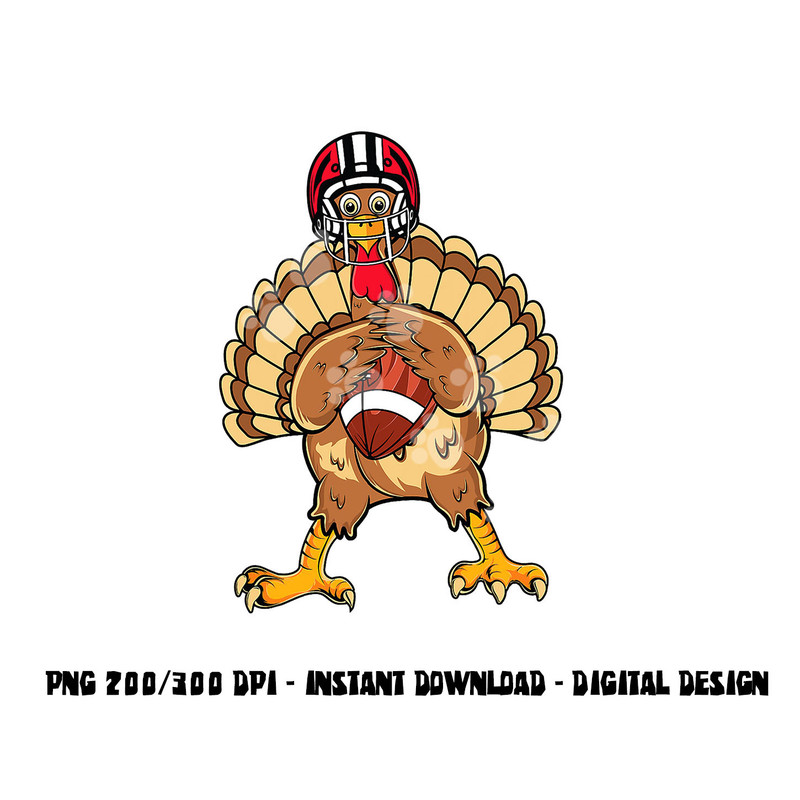 Happy Thanksgiving Turkey Playing Football Dad Men Boys png, sublimation copy.jpg