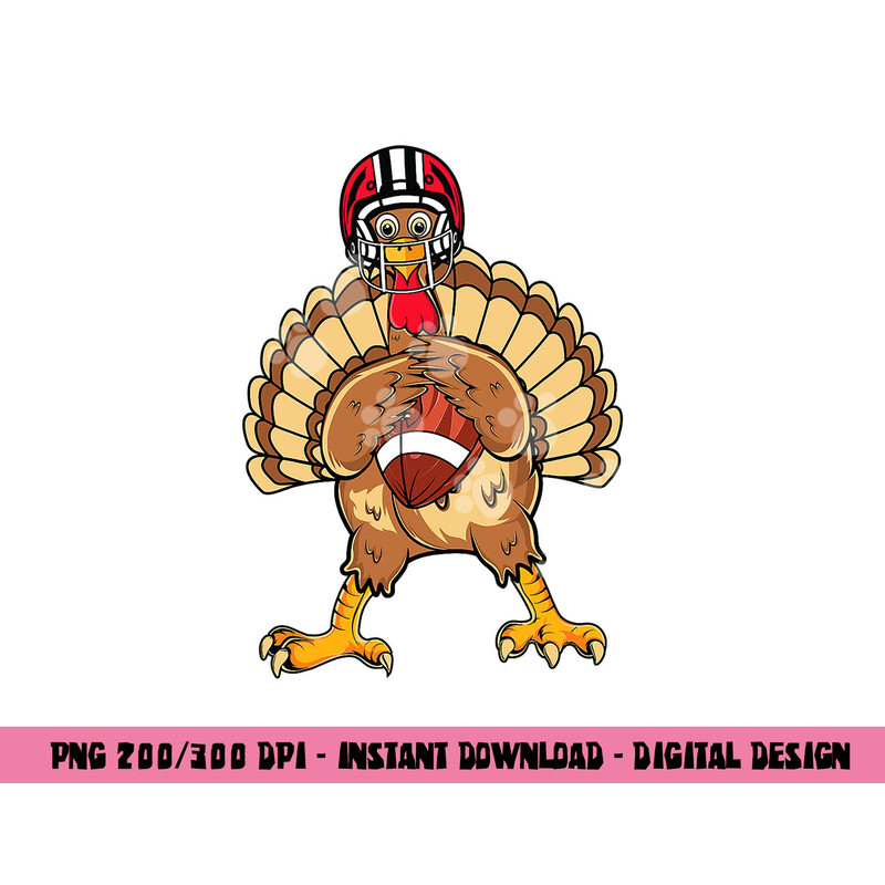 Happy Thanksgiving Turkey Playing Football Dad Men Boys png, sublimation copy.jpg