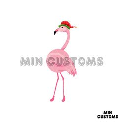 Christmas Pink Flamingo Elf Hat Svg, Christmas Svg, Pink Flamingo Svg