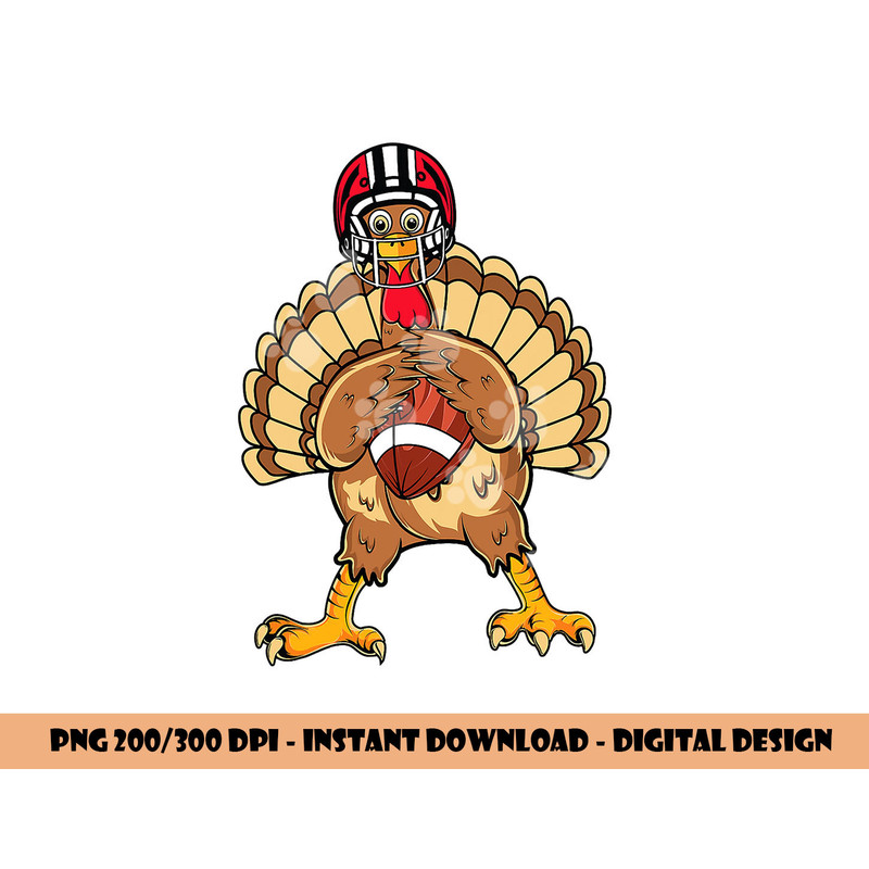 Happy Thanksgiving Turkey Playing Football Dad Men Boys png, sublimation copy.jpg