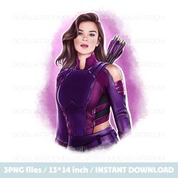 Kate Bishop Superhero PNG Sublimation design Clipart