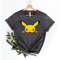 pikachu tee, pokemon shirt, cute pikachu tee, matching group kids and adult shirt, cartoon shirt, cute pokemon shirt, pi