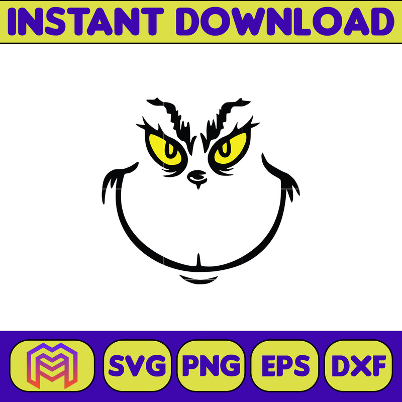 Grinch SVG, Grinch Christmas Svg, Grinch Face Svg, Grinch Hand Svg, Clipart Cricut Vector Cut File, Instant Download (255).jpg