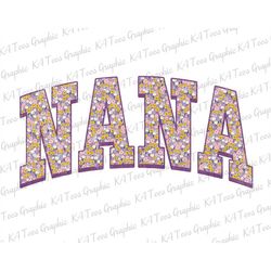 Floral NANA PNG, Retro Mama Png, Mama Flower Png, Mom Sublimation Png, Mama Shirt Design, Mother's Day Png, Sublimation