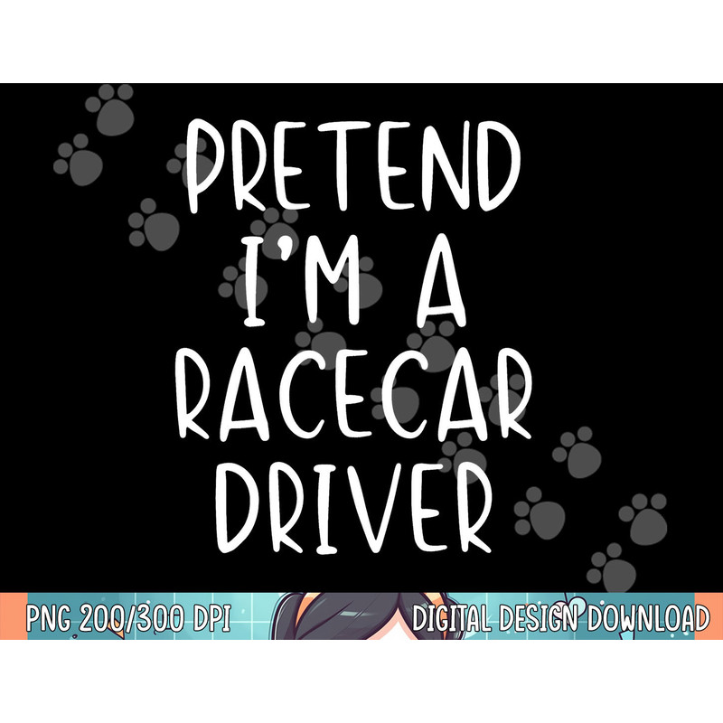 Pretend Race Car Driver Costume Halloween Lazy Easy RaceCar png, sublimation.jpg