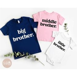 brothers svg, big brother middle brother little brother, baby announcement svg, cut file cricut and silhouette, instant