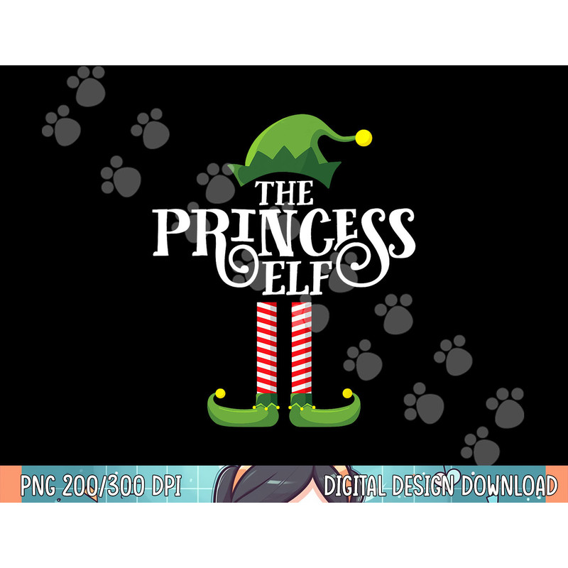Princess Cute Elf Matching Family Group Christmas Party png, sublimation.jpg